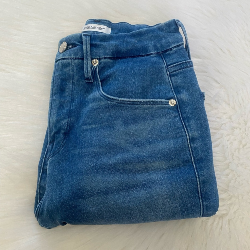 Good American Women's Med Blue Skinny Jeans Sz 2/26